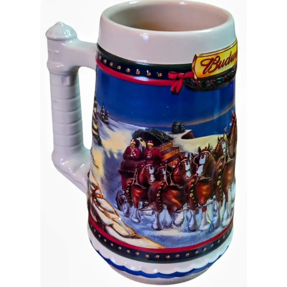 Vintage Budweiser Holiday Stein VTG Beer Mug 